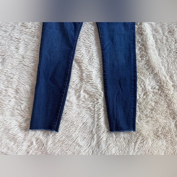 J. Crew Curvy Toothpick Skinny Jeans Cropped Raw Hem Dark Wash Size 29 - Picture 3 of 10